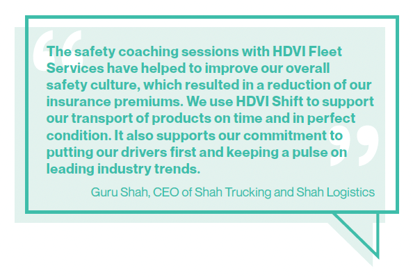 Quote from Guru Shah, CEO of Shah Trucking