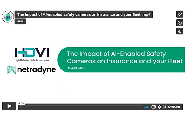 HDVI Netradyne webinar: The impact of AI-enabled safety cameras on insurance and your fleet