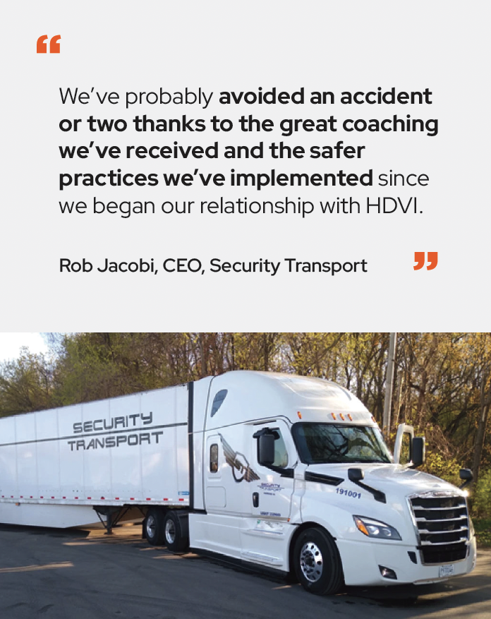 Quote from Security Transport's CEO and image of truck