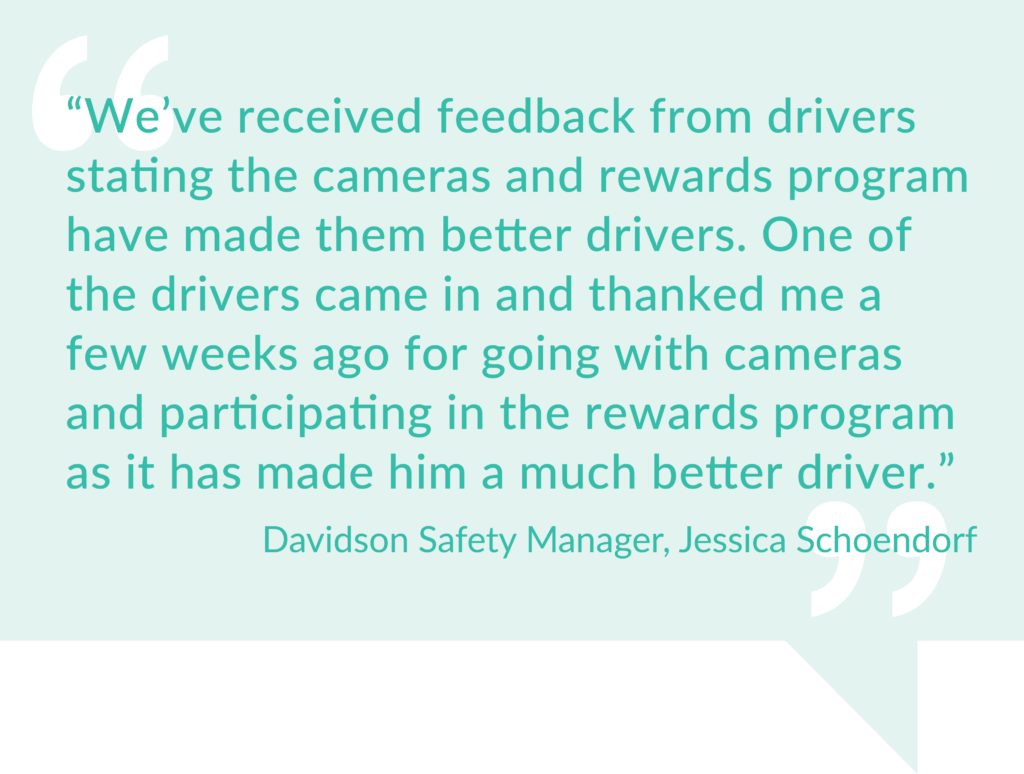 Davidson Quote Jessica Schoendorf, Davidson Trucking Safety Manager, quote