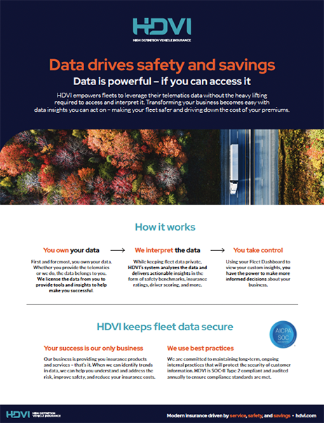 Data drives safety and savings data sheet thumbnail