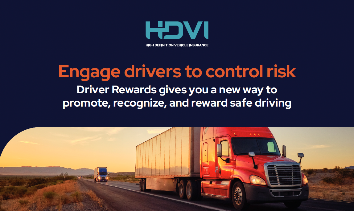 Engage drivers to control risk. HDVI Driver Rewards flyer thumbnail.